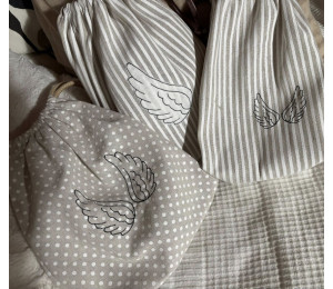 ADVENTSKALENDER 24. Dezember - Stickserie ITH - Engelsflügel LineArt Doodle Anhänger Stabdatei Appli